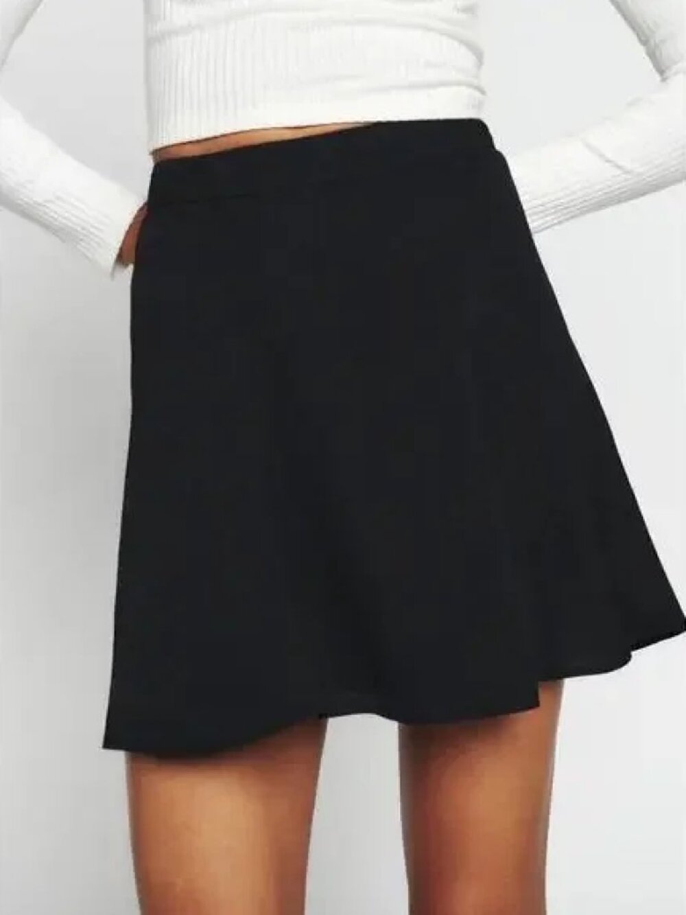 Reformation Black Flounce Skirt